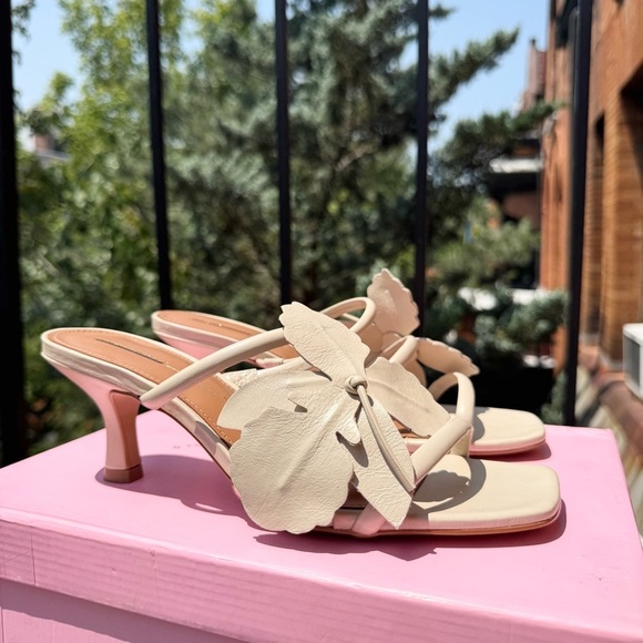 New Free People Intentionally Blank Iris Garden Heels Shoes Cream 39 - Picture 12 of 17